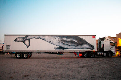 Ballena Viajera - a Urban Art Artowrk by Freddy Faundez Campodonico